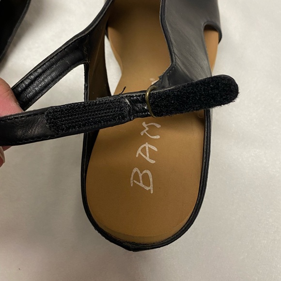 Bamboo Studded Slingback Wedge Sandals wom size 10 new Velcro strap 3” heels - Picture 8 of 11